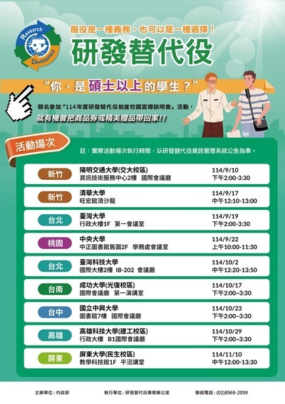 114年研發替代役制度校園宣導說明會活動(另開新視窗/jpg檔)圖片