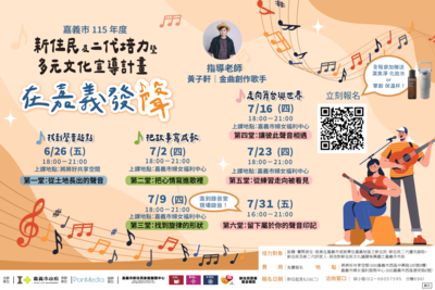 嘉義市政府新住民及二代培力暨多元文化宣導計畫-在嘉義發聲(另開新視窗/png檔)圖片